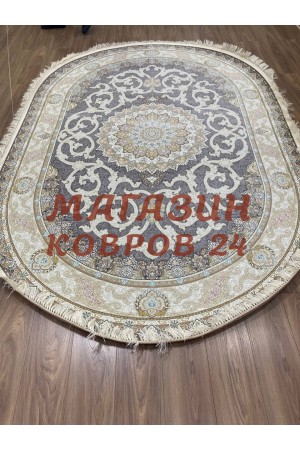 Иранский ковер Shahname 1500 145 Темно-серый овал